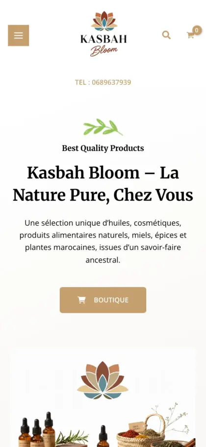 معاينة موقع Kasbah Bloom على الهاتف