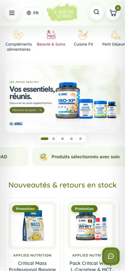 معاينة موقع Le Healthy Store على الهاتف